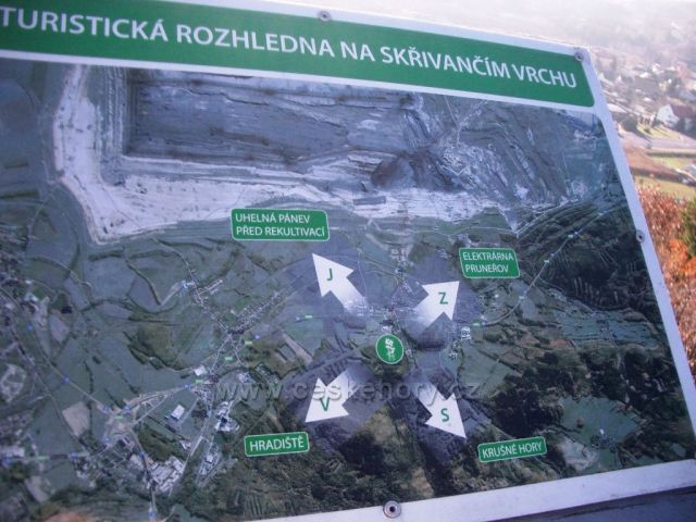 Rozhledna na Skřivánčím vrchu Málkov - Zelená - informační tabule
