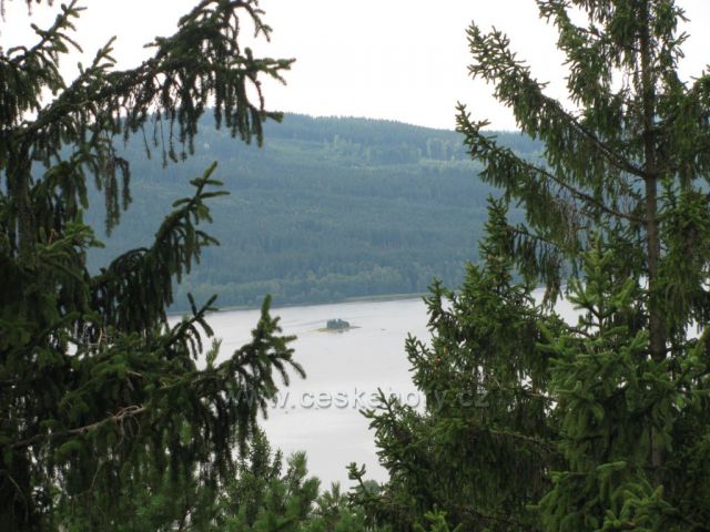 Pohled ze Stezky korunami stromů na vodní nádrž Lipno
Autor:Marcela Zajíčková
      České hory