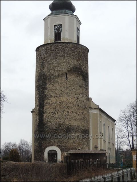 Kostel z hradu v Žulové.