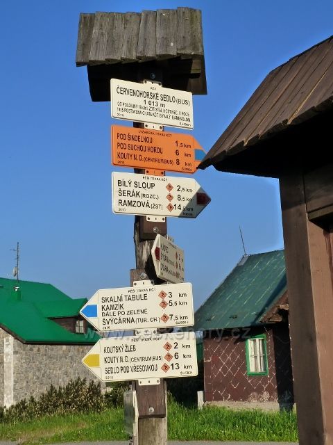 Turistický rozcestník Červenohorské sedlo