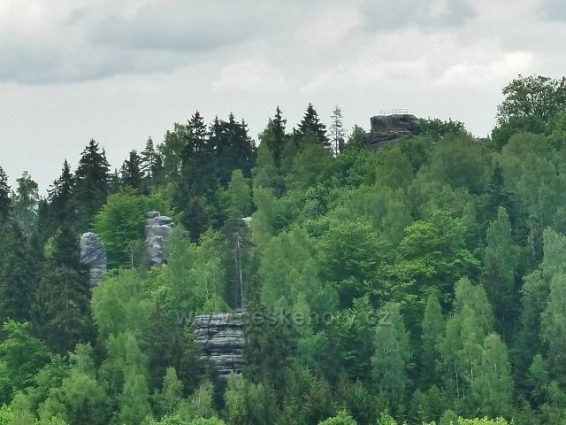 Teplické skály - vyhlídka nad skalním hradem Skály