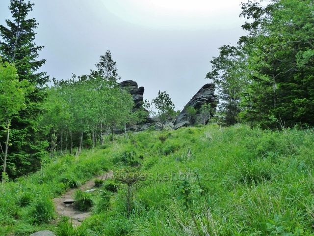 Ramzová - poslední metry před Obřími skalami