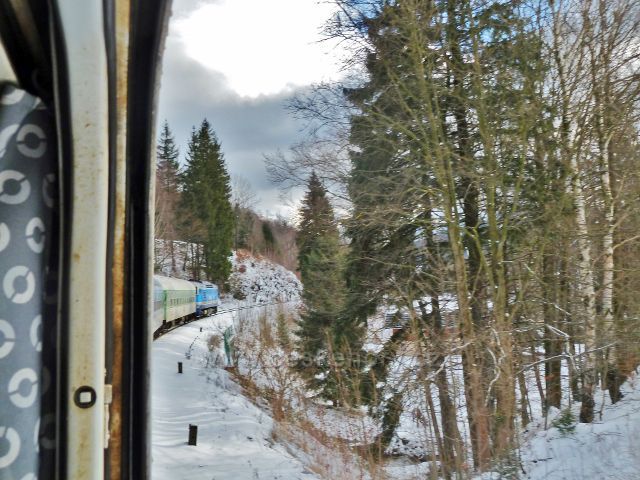Zimní průjezd Slezským Semmeringem
