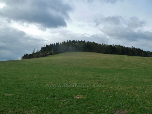 Vlčkovice - pohled na Studenecký vrch (721 m.n.m.)