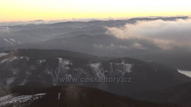 Pohled z Lyse na Slovensko