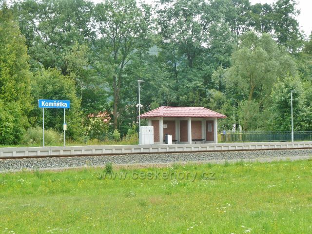  Železniční stanice Komňátka na trati Hanušovice - Šumperk