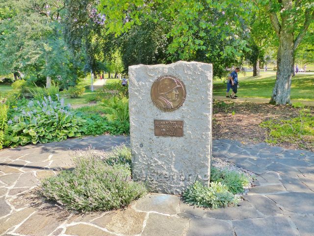 Mariánské Lázně - Pattonův pomník osvobození města Americkou armádou