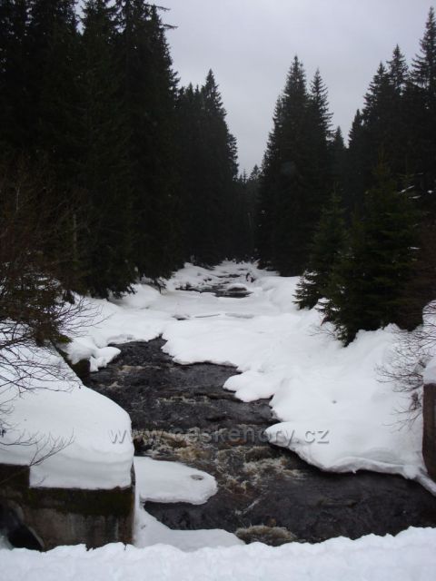 Modravský potok, most, nad Modravou, Šumava