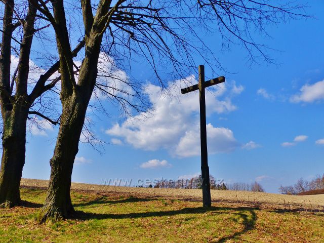 Žamberk - dřevěný kříž na úbočí Rozálky
