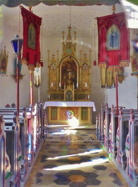 Petříkov - interiér kaple svatého Vavřince