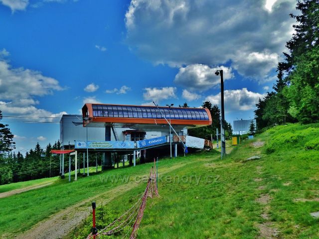 Šerlich - horní stanice polské lyžařské lanovky